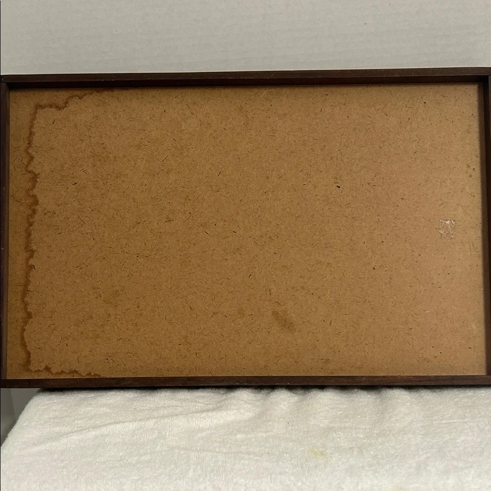 Floral Embroidered Wooden Vanity Tray